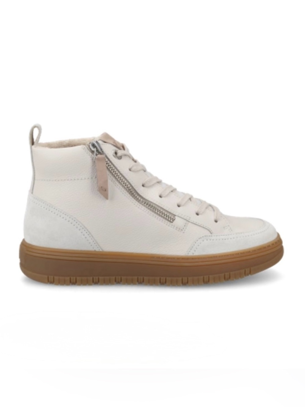 PAUL GREEN Lace Up Zip Sneakers. US sizes. Color white